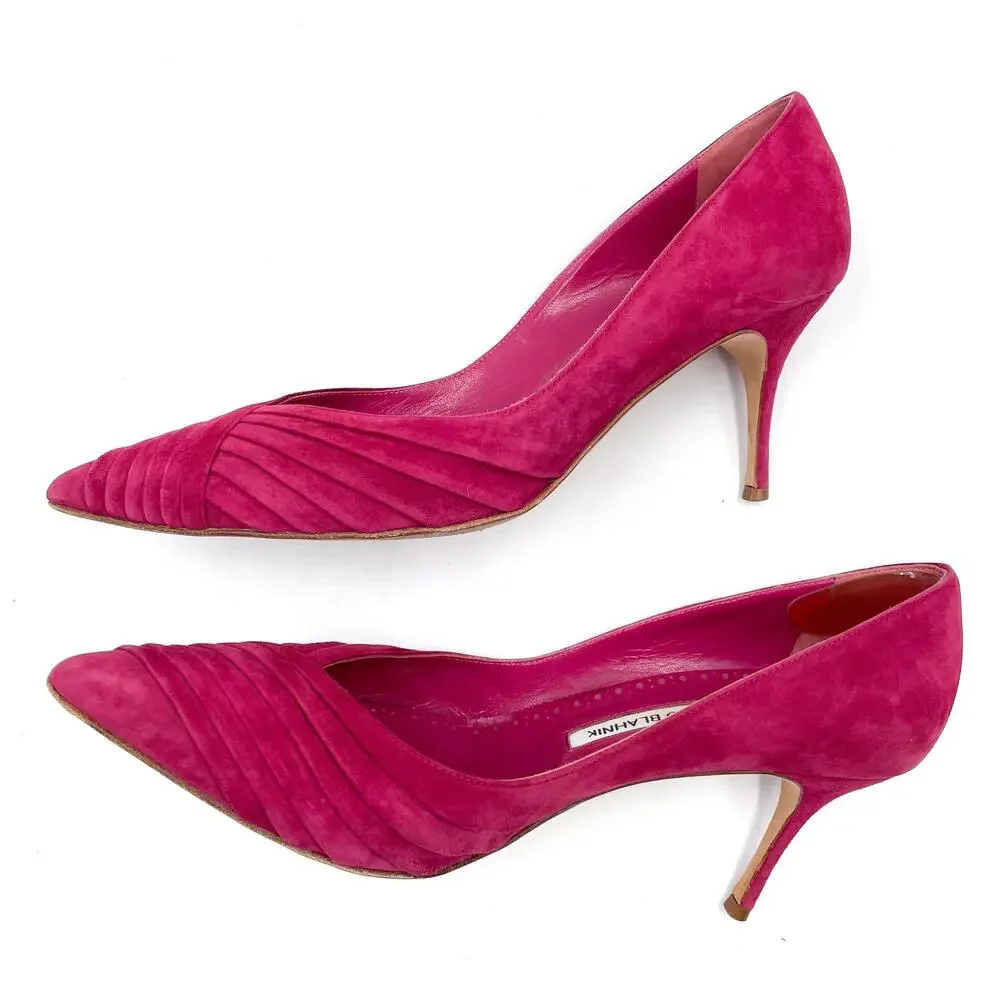 Manolo Blahnik Pink Heels - Picture 7 of 10